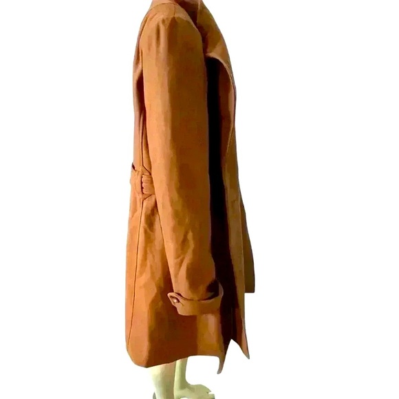 Anthropologie Cartonnier Women’s Shania Toasted Toffee Belted Trench Coat - Picture 3 of 8